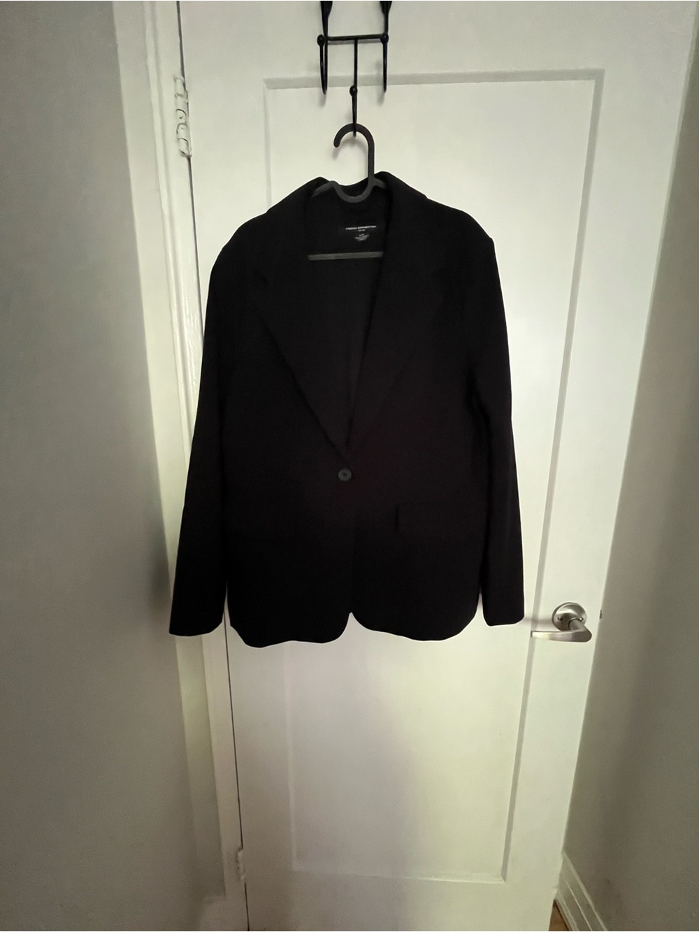 Classic Single-Button Black Blazer
